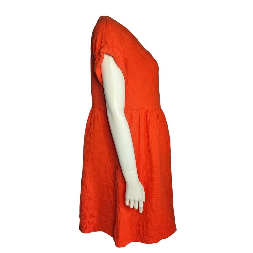 Universal Thread Solid All Orange Short Sleeve Pu… - image 4